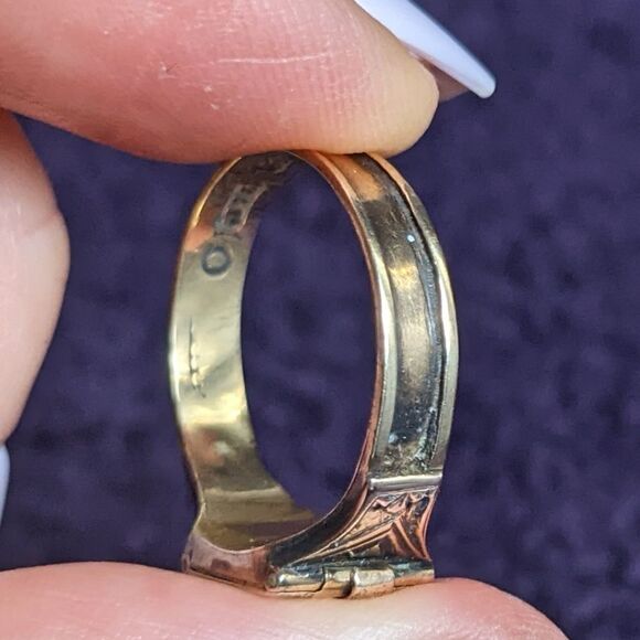 envelope/locket mourning ring with lithograph 1867 - Picture 8 of 8